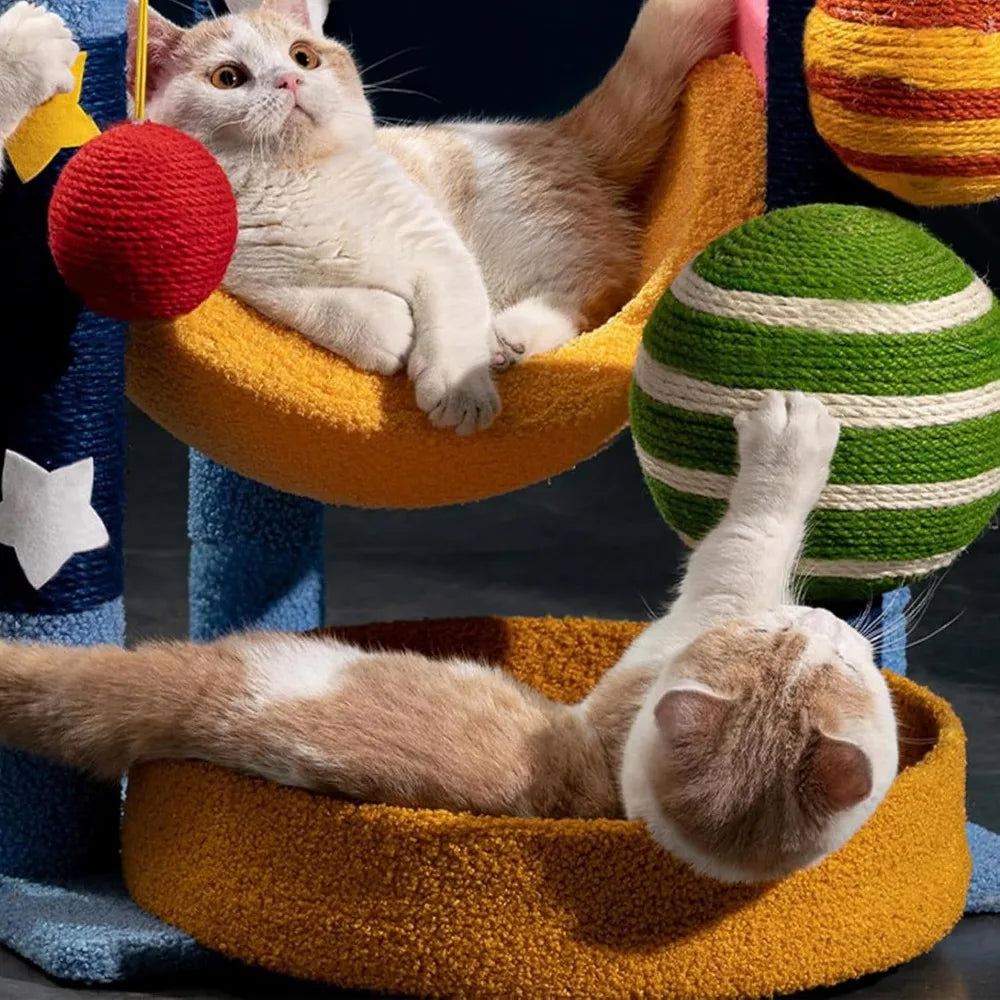 Pet Harmony Supplies Planet Themed Cat Tree Multi Level