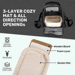 Breathable Pet Carrier Bag Airline Approved Foldable Pet Travel Carrier Secure Anti Escape Zipper Ventilated Spacious Collapsible Cat Dog Carrier Handbag With Shoulder Strap For Small Puppy Kitten Outdoor Car Travel