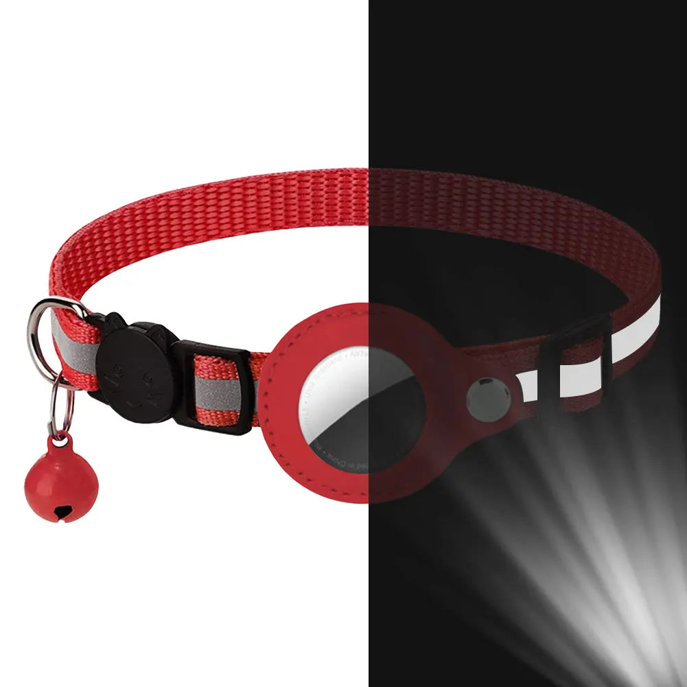 Alloet Apple AirTag Cat Collar Reflective GPS Tracker Holder
