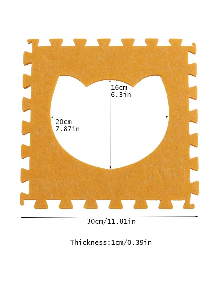 Cat Dog Toy Felt Pom Splicing Tunnel Collapsible Kitten Nest