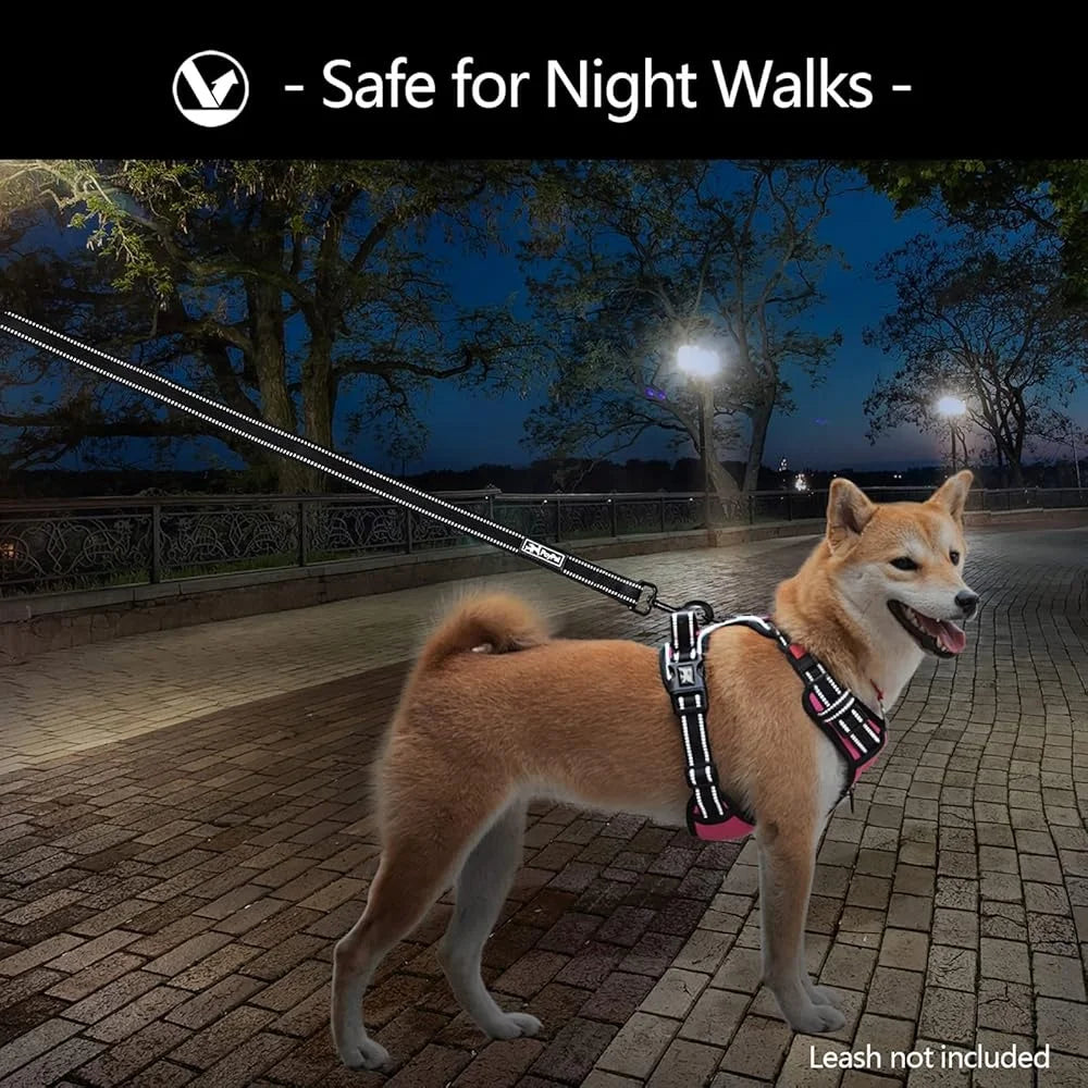 No Pull Reflective Dog Harness With Padded Handle Walking