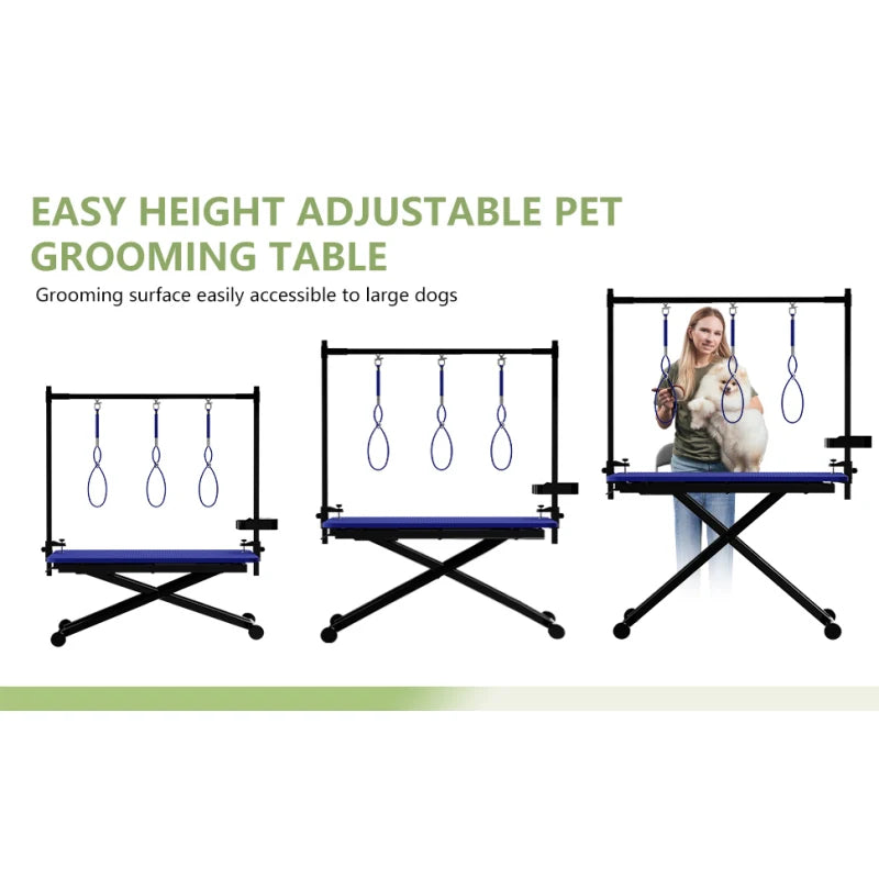 Foldable Pet Grooming Table For Dogs And Cats Rope Hanger