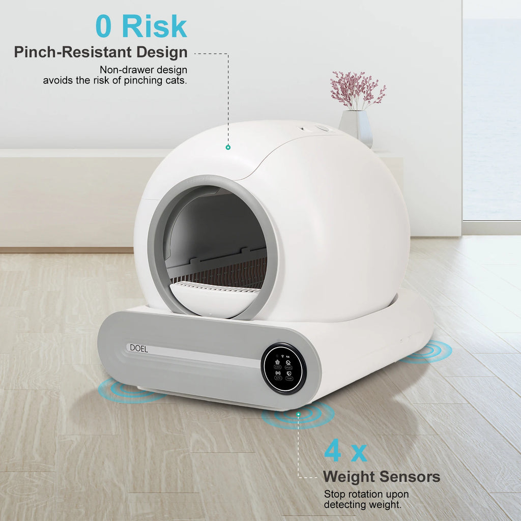 DOEL Self Cleaning Cat Litter Box With App Control WiFi