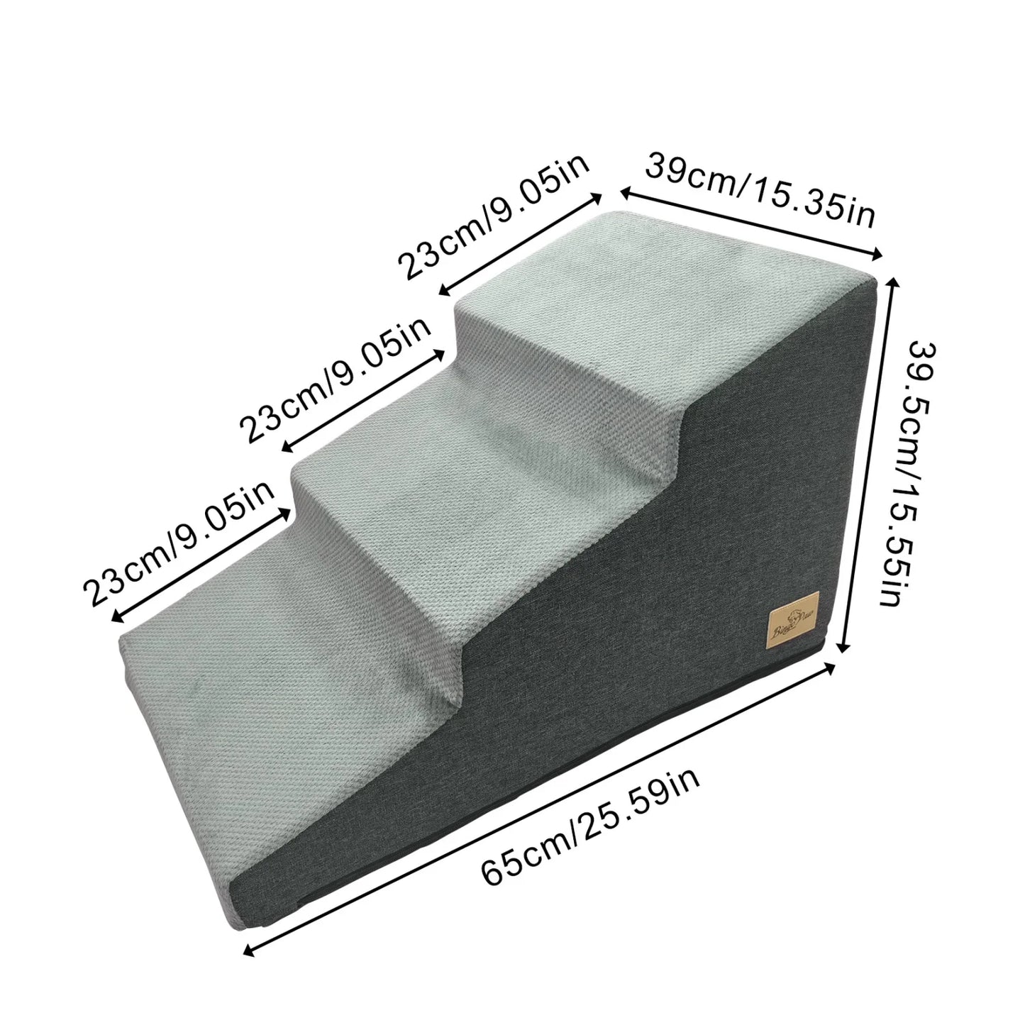 3/4 Steps High Density Foam Dog Stairs Ramps, for High Beds and Sofa, Non-Slip Pet Steps Sofa Bed Ladder, with Washable Cover