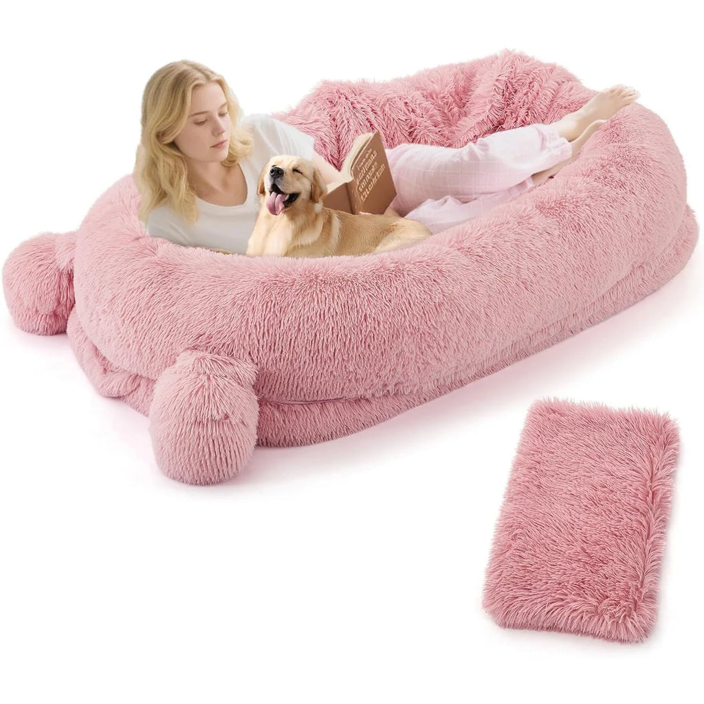 HiMISSCN Dog Bed for Adults and Pets With Removable Cover