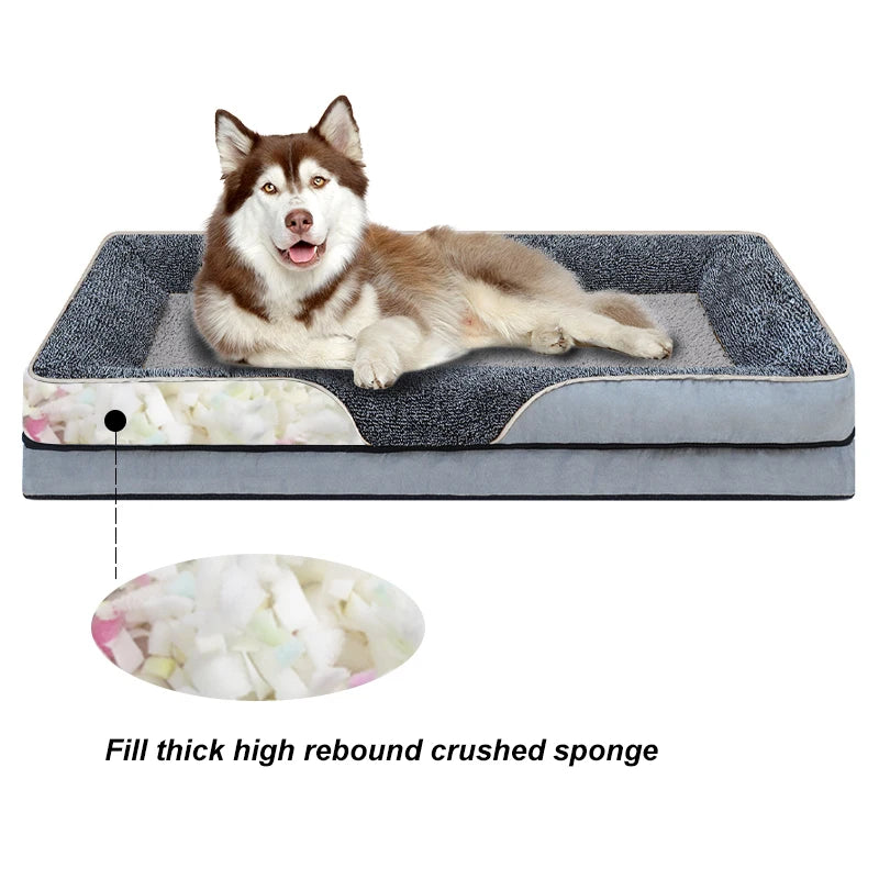 Jiangsu Removable Washable Dog Bed With Raised Edges