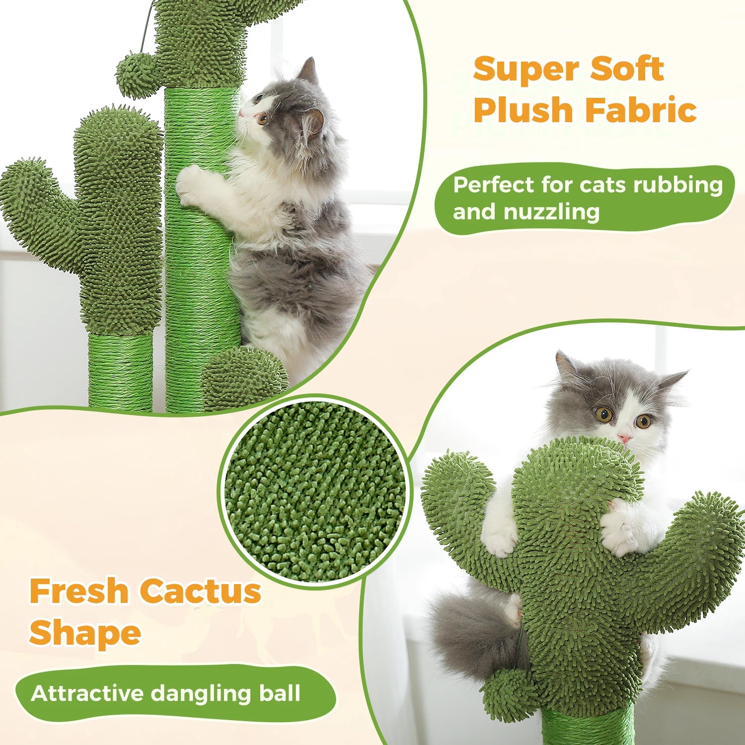 PAWZ Road Cactus Cat Scratching Post With Sisal Poles