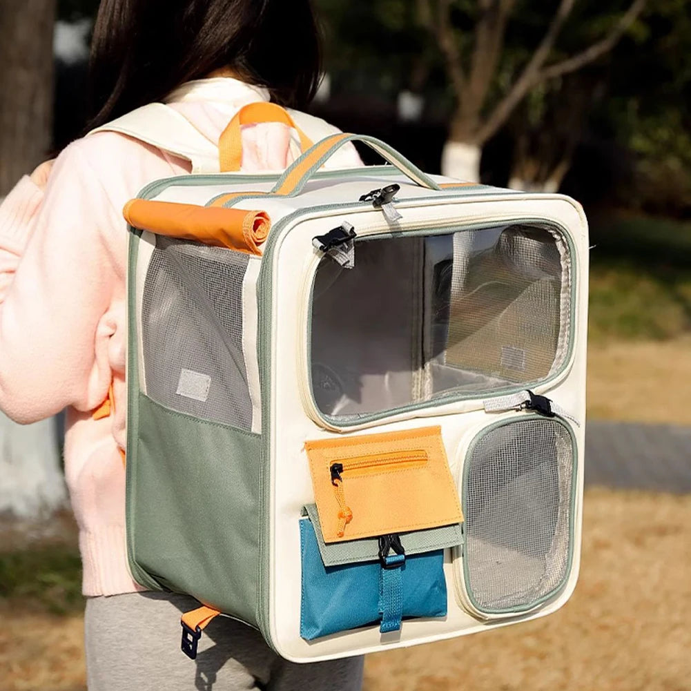 Shunmaii Dog And Cat Travel Carrier Backpack Large Ventilated Mesh