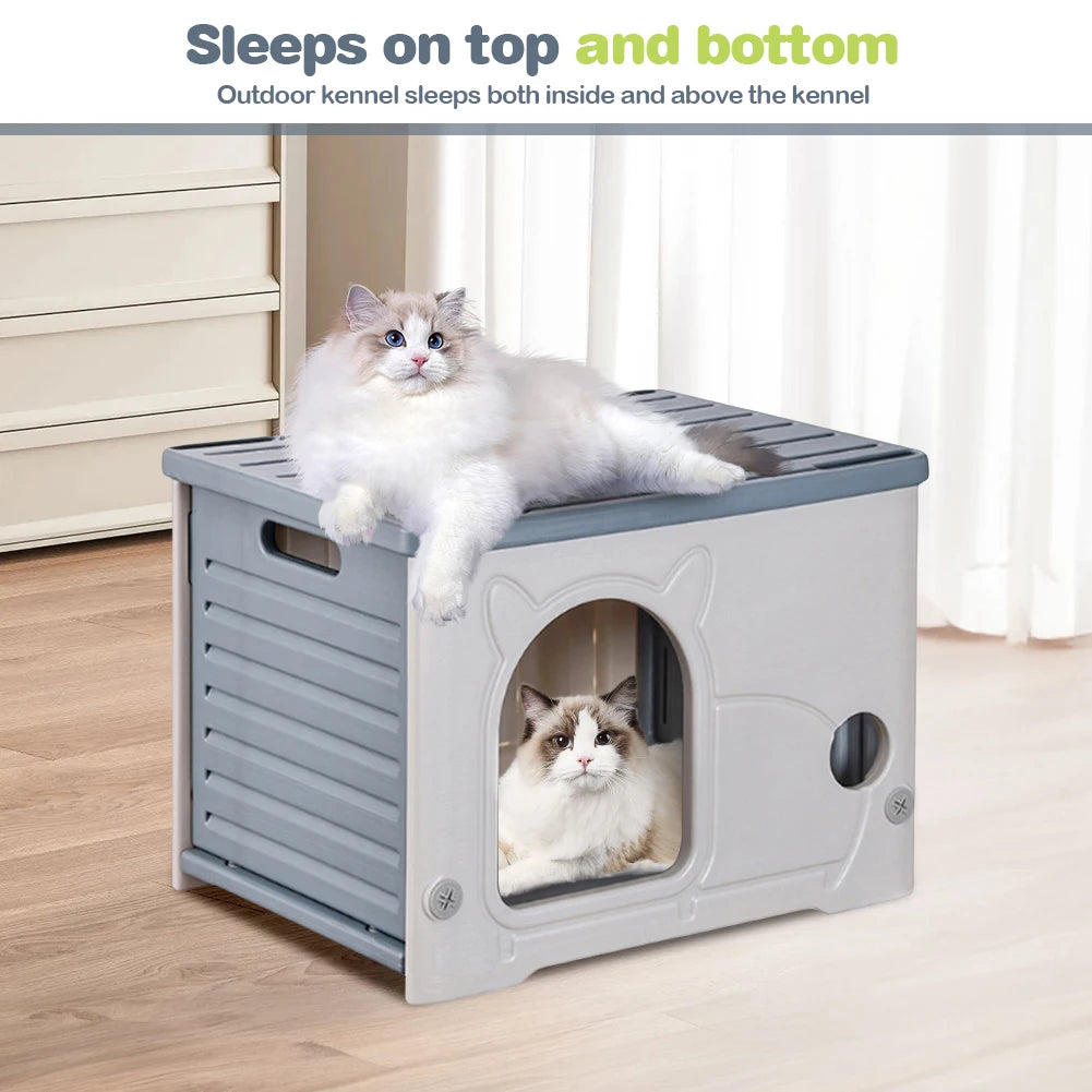 Newest Outdoor Portable Stray Cat Nest Winter Warm Waterproof Large Space Cat Shelter Washable Four Seasons Universal Cats House