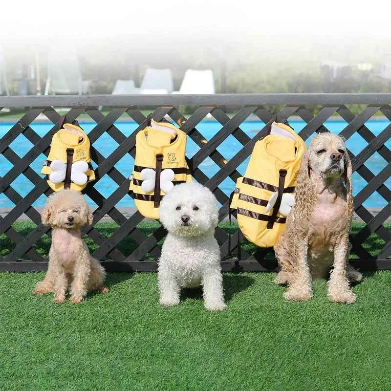 Waterproof Dog Life Jacket Harness Breathable Summer Swim Safety Vest