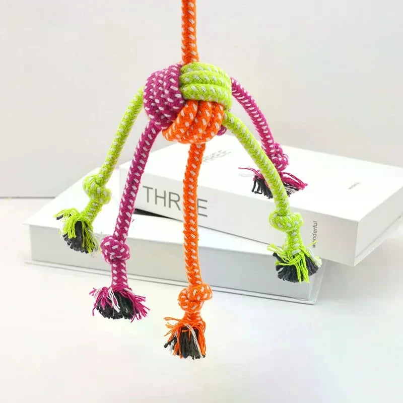 Cotton Dog Chew Rope Toy Durable Knot Bone For Puppies