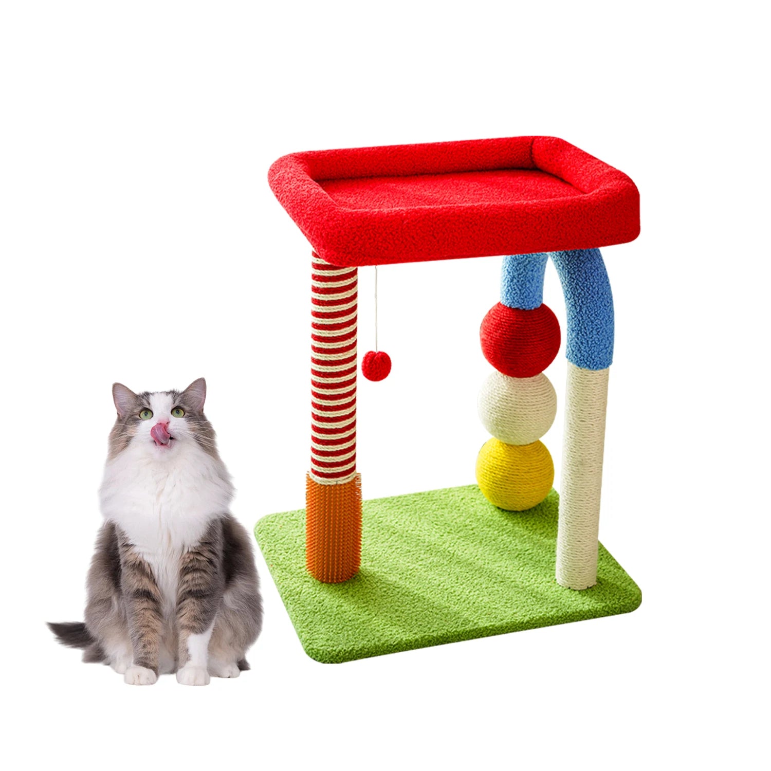 NONECN Indoor Cat Tree With Scratching Post And Resting Platforms