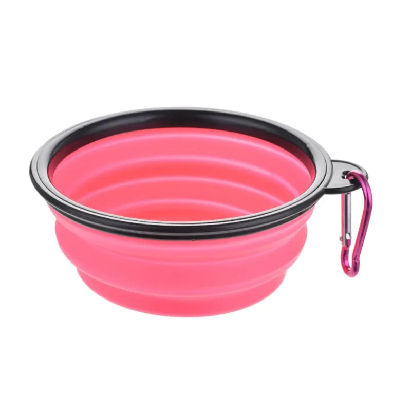 Portable Pet Food Bowl Collapsible Silicone TPR Travel Water Bowl