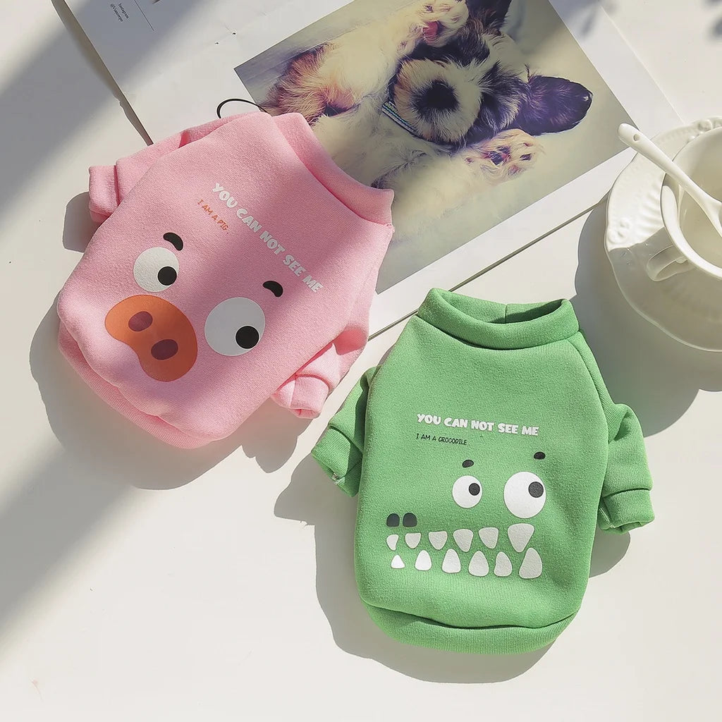 Pet Clothes Cartoon Sweater Dog Shirt Autumn And Winter Cat And Dog Pullover Sweater
