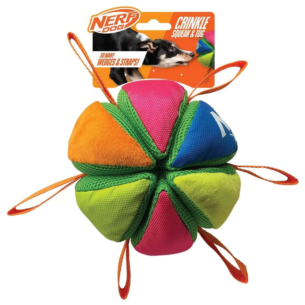 Durable Denim Wedge Ball Dog Toy For Solo Tugging Fun