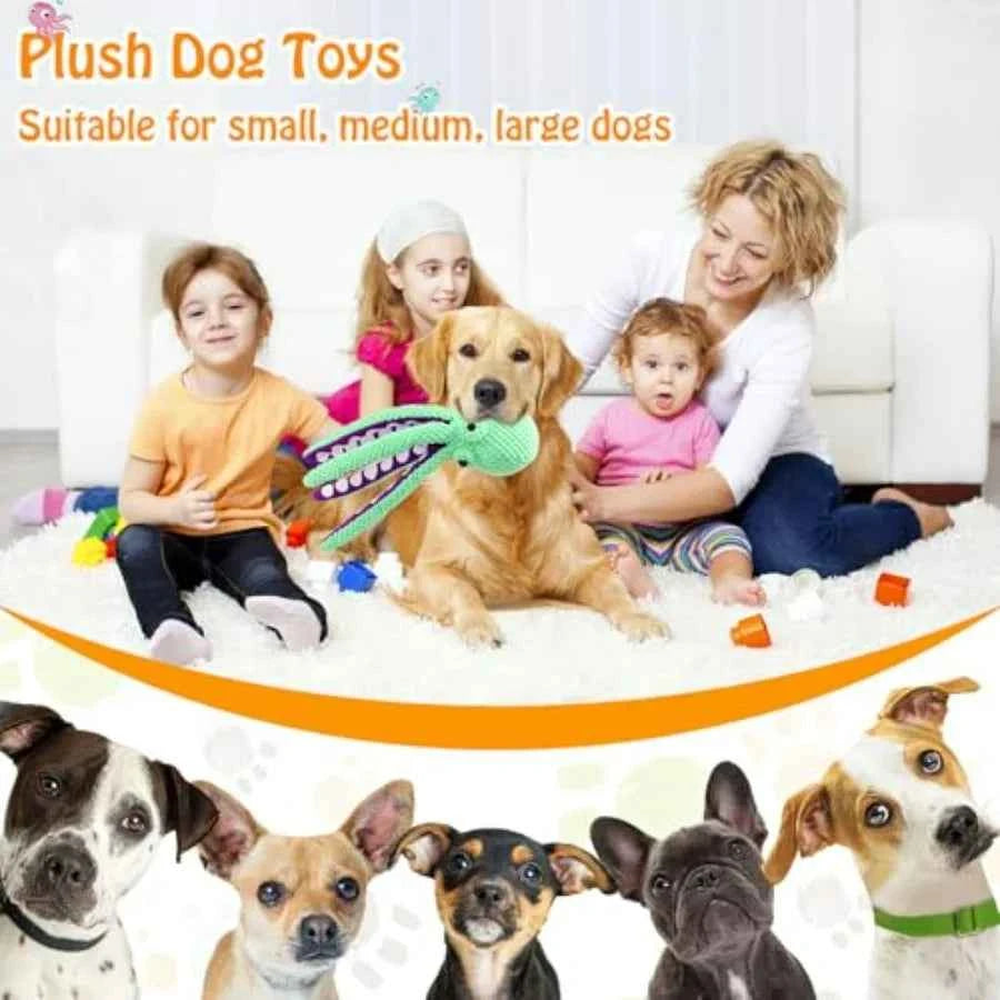 Large Squeaky Dog Toys- Plush Dog Toys with Soft Fabric for Small, Medium, and Large Dogs Daily Companionship, Training Reward