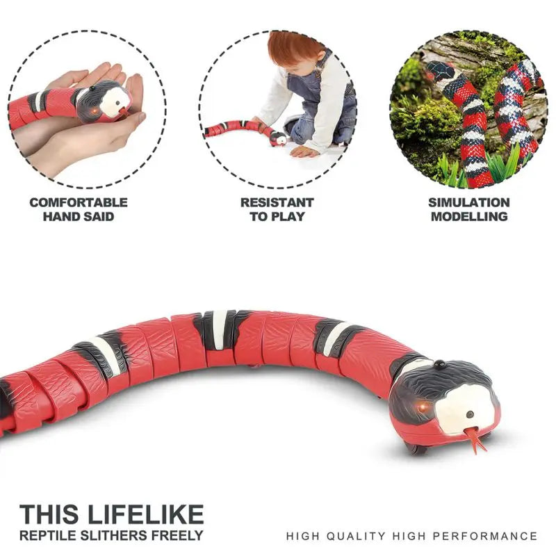 Smart Sensing Snake Interactive Cat Toy USB Charging Pet Toy