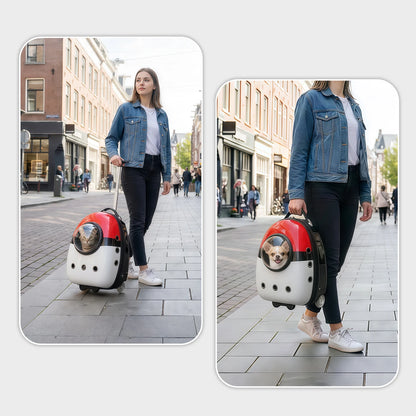 2 In 1 Cat Carrier Backpack Suitcase For Pets Travel