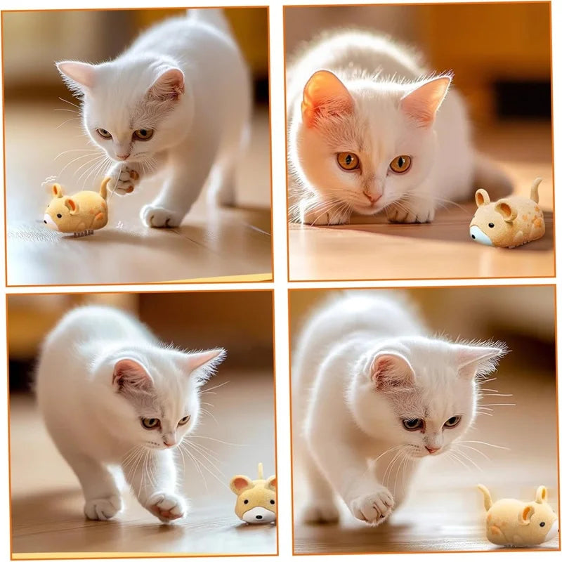Macroupta Interactive Cat Toy Mouse Self Moving Obstacles Pet Supplies