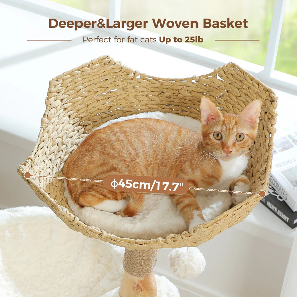 PAWZ Road Cat Tree Tower With Natural Wood Scratching Posts