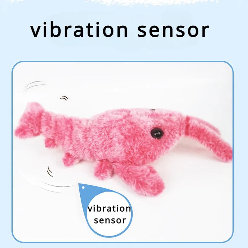 Usb Rechargeable Cat Toys Electric Lobster Simulation Jumping Plush