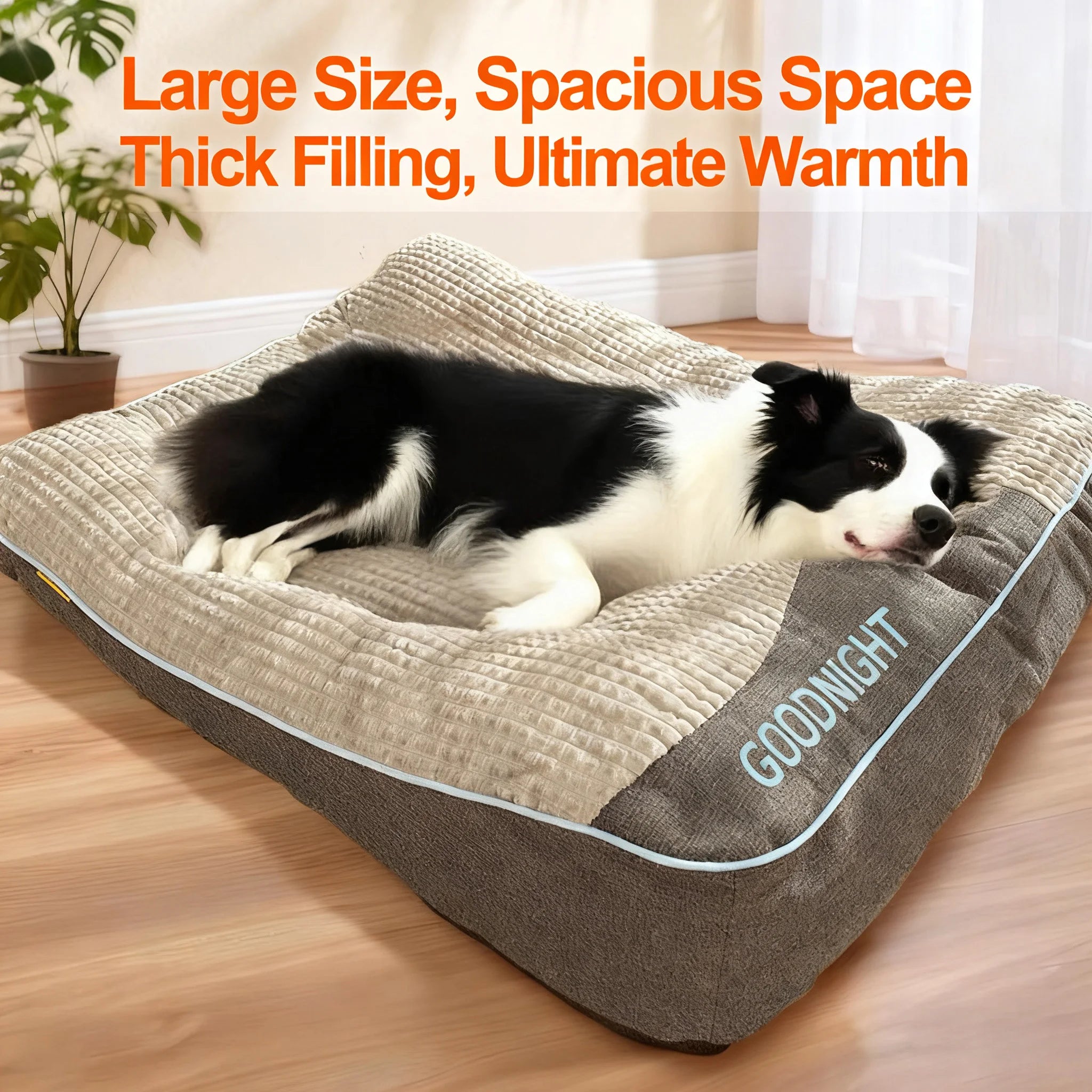 NONECN Orthopedic Dog Bed For Dogs Extra Thick Cushioned
