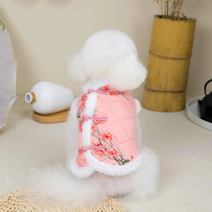 Chinese Style Pet Dog Tang Suit Winter Warm Vest Clothing