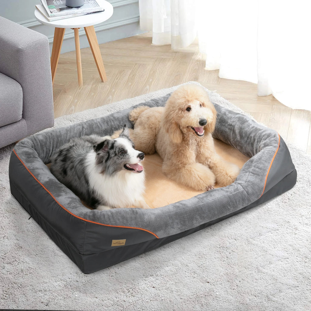 BINGOPAW Dog Bed Soft Comfortable Anti Allergy Fleece Waterproof