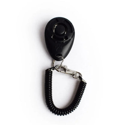 2 in 1 Dog Training Clicker Pet Plastic New Dogs Click Trainer Aid Tools Adjustable Wrist Strap Sound Key Chain Dog Supplies