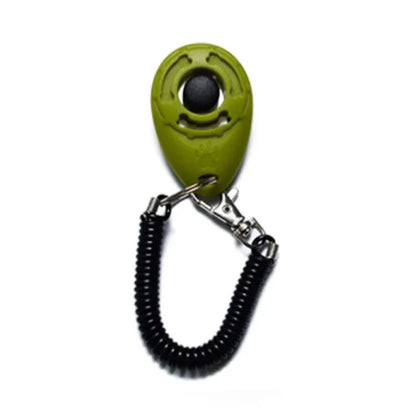 2 in 1 Dog Training Clicker Pet Plastic New Dogs Click Trainer Aid Tools Adjustable Wrist Strap Sound Key Chain Dog Supplies