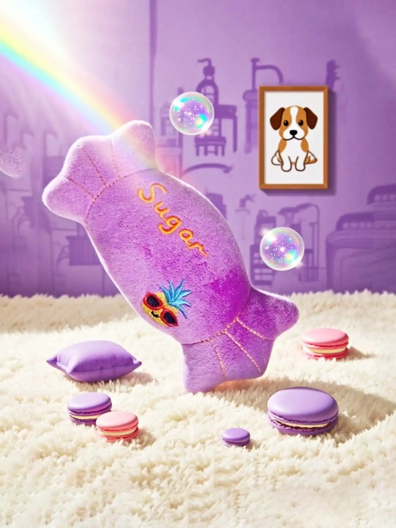 Plush Squeaky Pet Toy Bundle for Small Dogs and Cats
