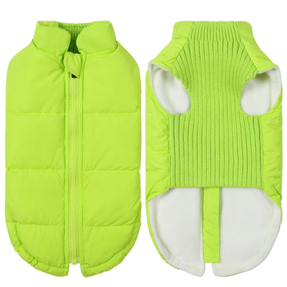 Pet Knitted Leisure Dog Clothes Autumn Winter Warm Vest Jacket With Zipper For Samll Medium Dog Chihuahua French Bulldog Coats