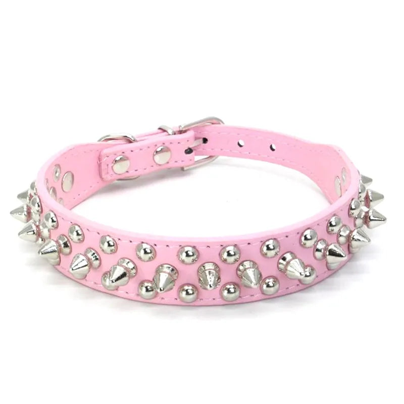 Rivet Collar and Leash Set for Medium to Large Dogs