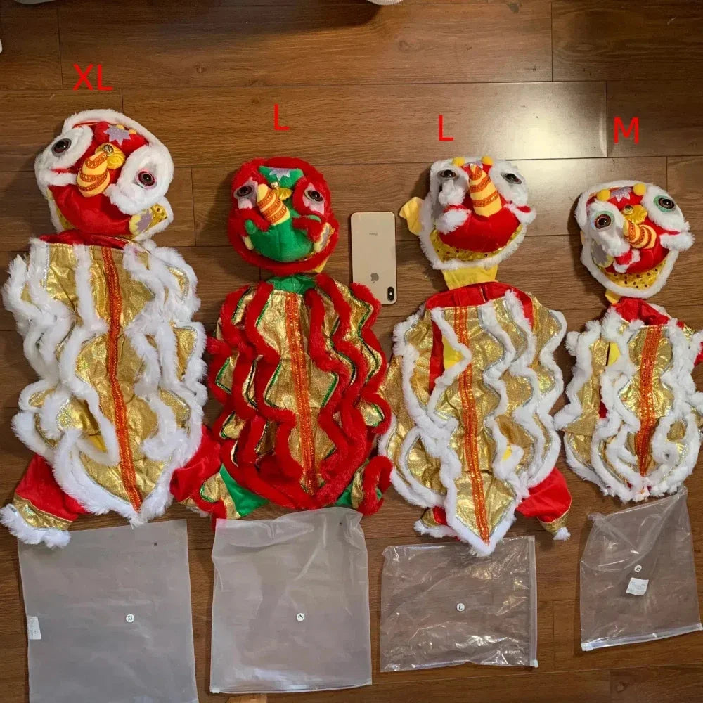 Lion Dance Dog Cat Costume For Chinese Spring Festival Pet