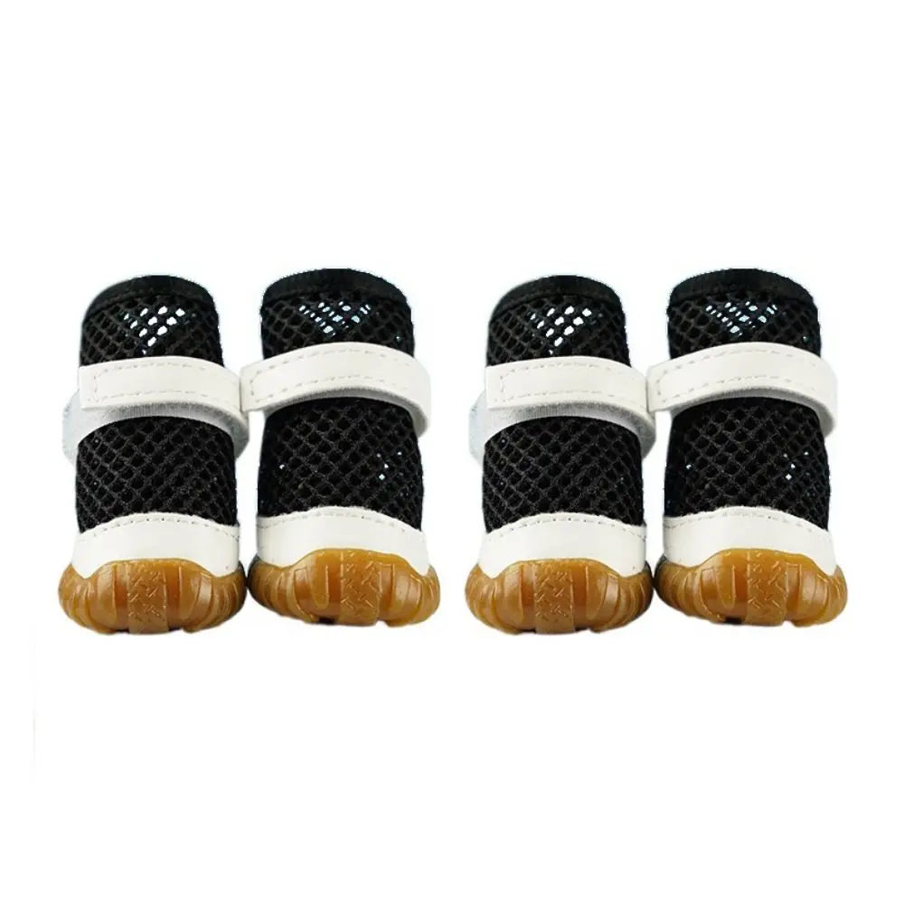 Su Dog Shoes Breathable Dog Net Shoes Soft PVC Hollow Out Dog Shoes Anti-Slip Dog Sandals Shoes Outdoor