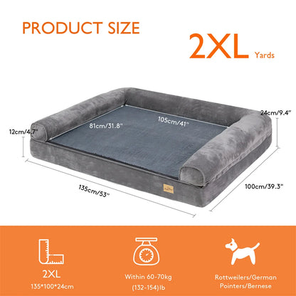 BORWART Calming Dog Bed Orthopedic Memory Foam Sofa Waterproof Cover