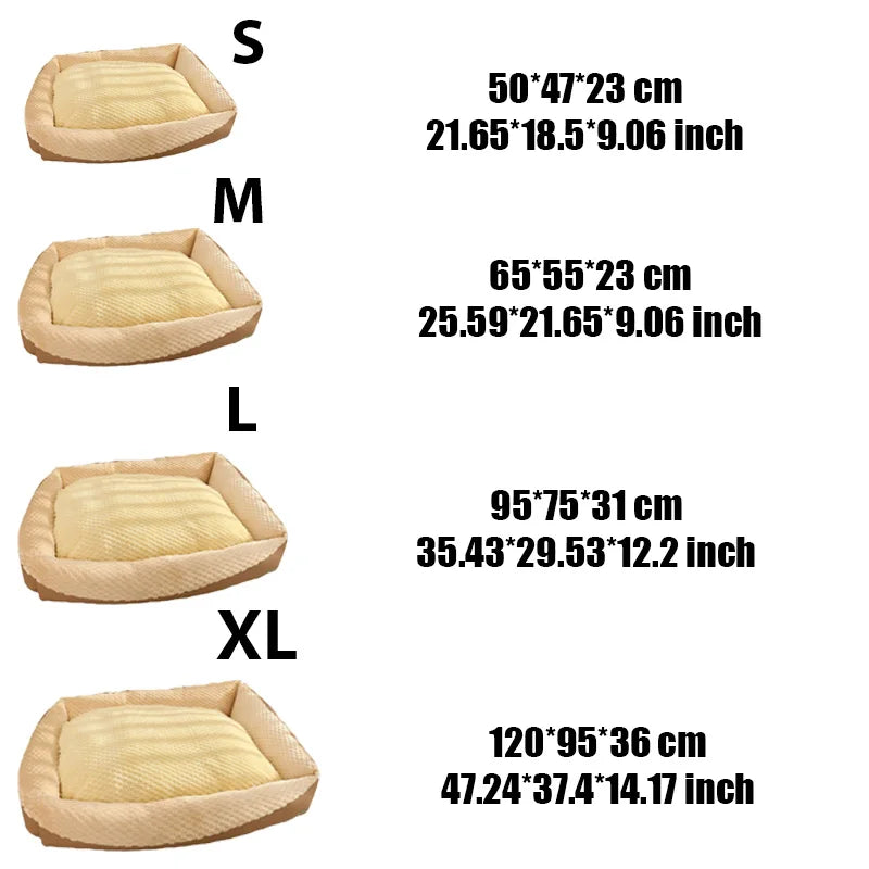 NONECN Comfortable Rectangular Dog Bed Removable Machine Washable Cover