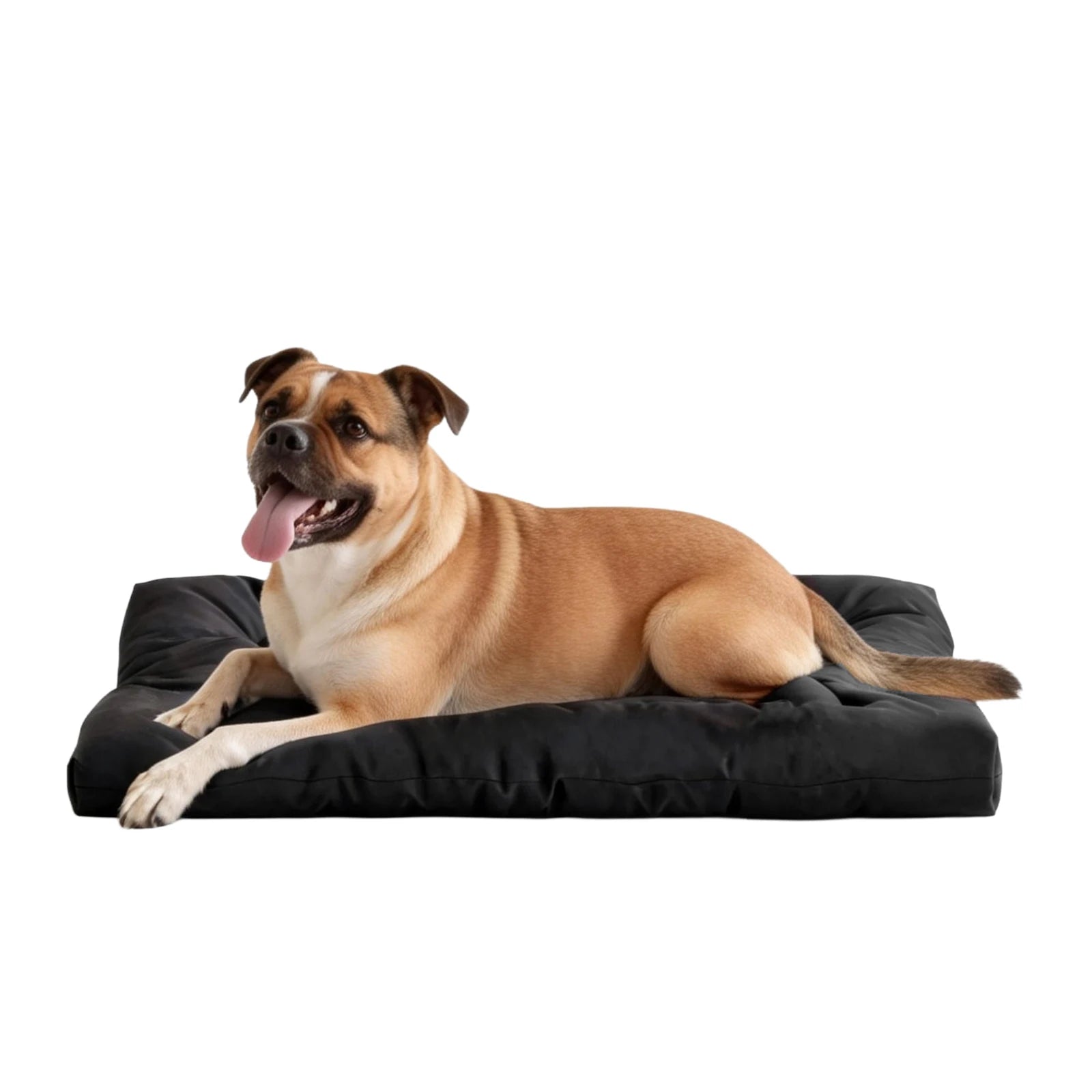 Chew Proof Dog Bed, Indestructible for Large Size Durable Dog Crate Pad, Waterproof & Washable Tough Kennel Pet Mats, Suitable for Aggressive Chewers (Black, L-35*22in)
