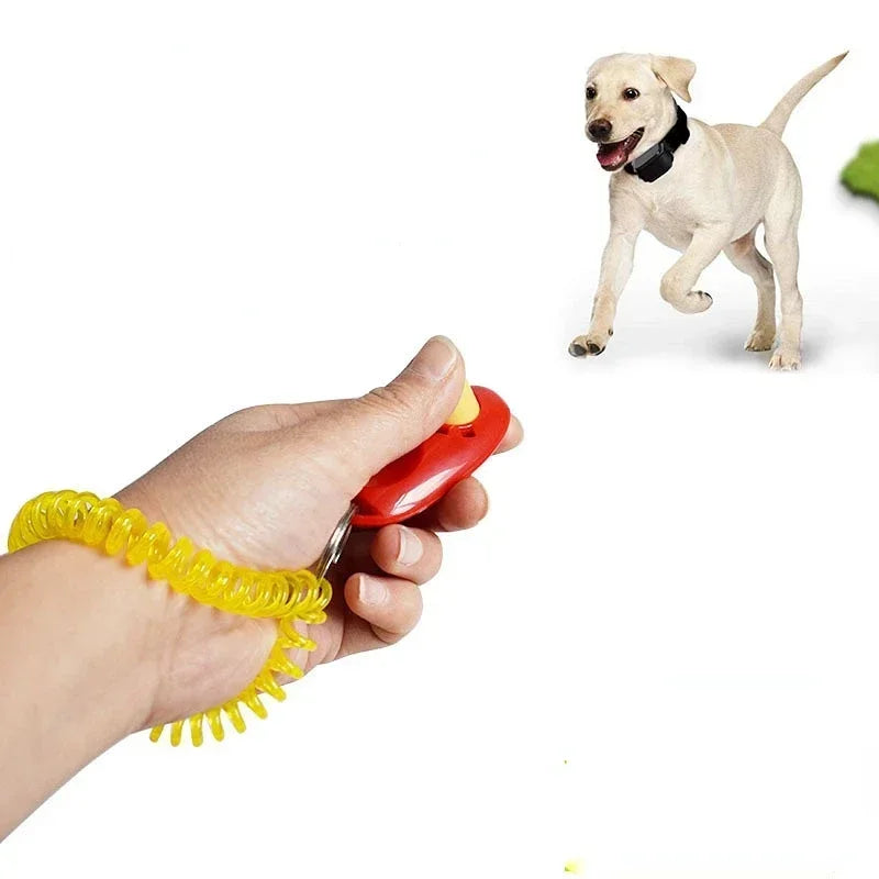 Hot Sale Portable Dog Button Clicker Sound Trainer Pet Training Tool Wrist BAccessory Pet Products Accessories  Dog cat Supplies