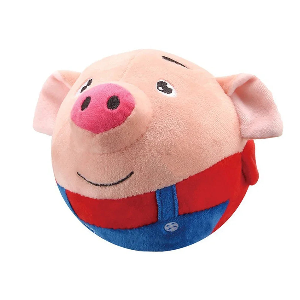 APWIKOGER Plush Automatic Bouncing Interactive Dog Toy Self Moving Squeaky