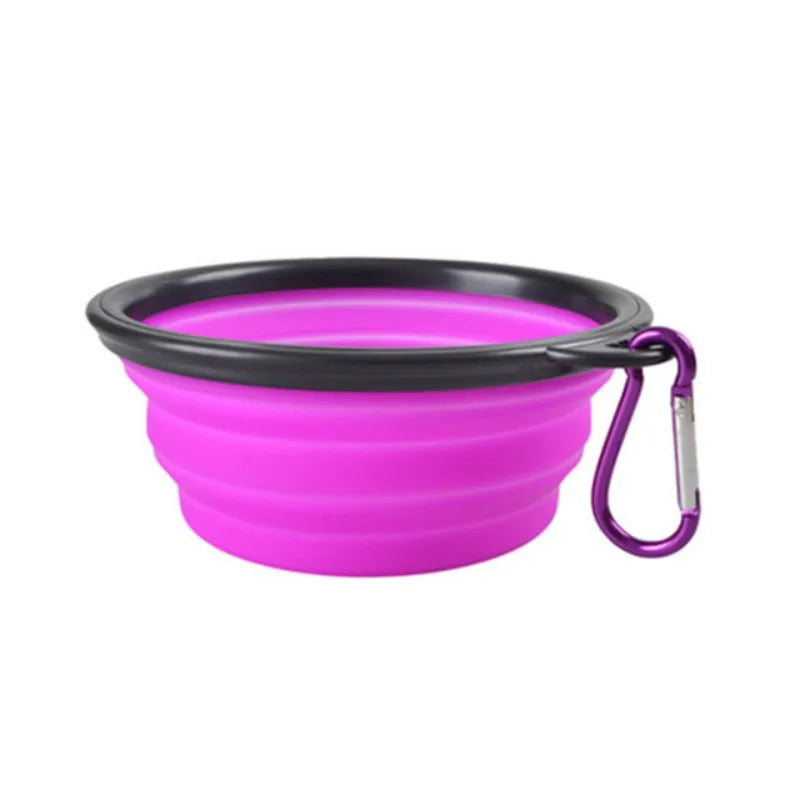 Portable Pet Food Bowl Collapsible Silicone TPR Travel Water Bowl