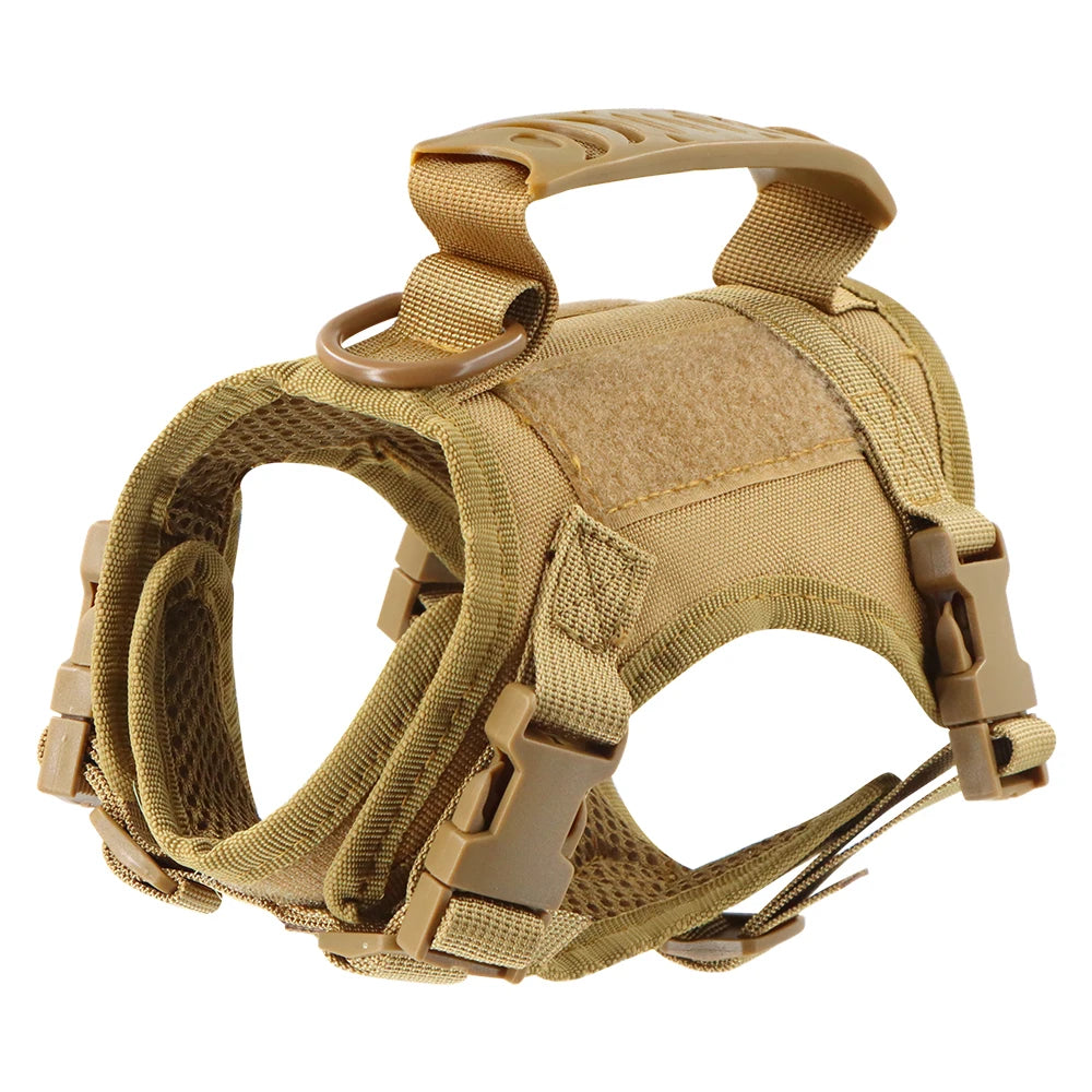 Tactical Cat Harness Adjustable Puppy Vest For Military Small Dogs Harnesses withControl Handle Walking Training Cat Accessories