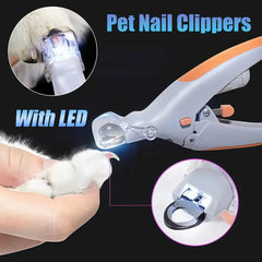 LED Light Pet Nail Clipper With Amplification Function Dog Cat Special Nail Trimmer Tool Pet Grooming Cleaning Supplies