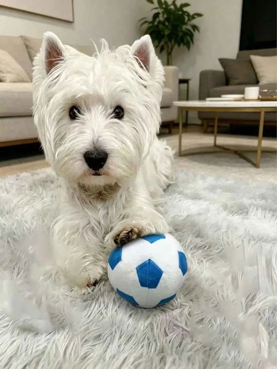 Durable Plush Squeaky Football And Soccer Ball Toy Set For Dogs