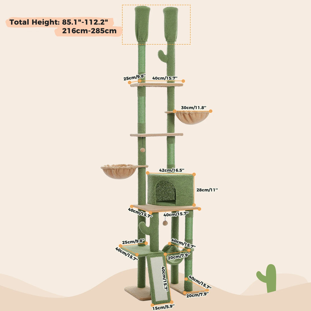 PAWZ Road Multi Level Cat Tree Tower Scratching Post Indoor