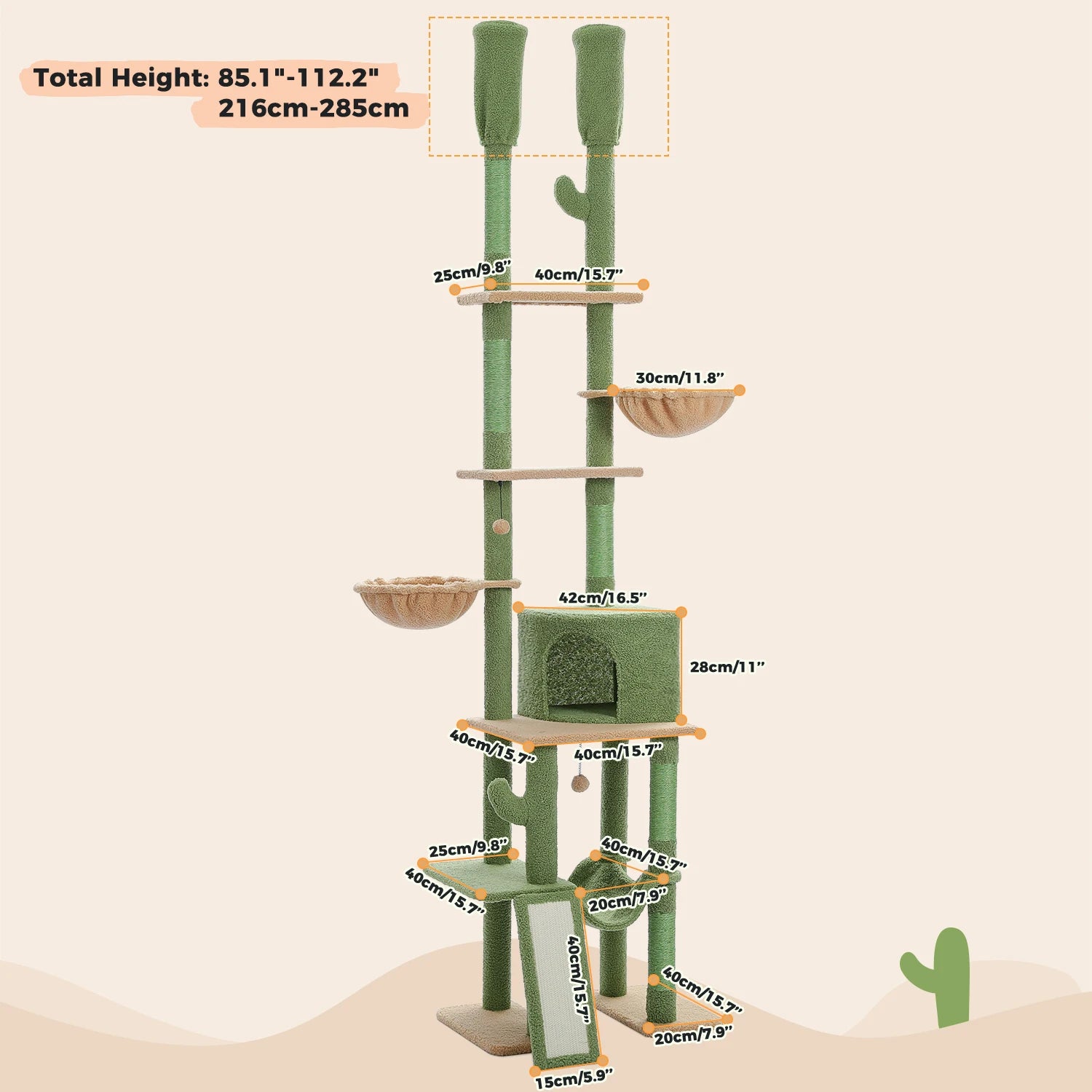 PAWZ Road Multi Level Cat Tree Tower Scratching Post Indoor