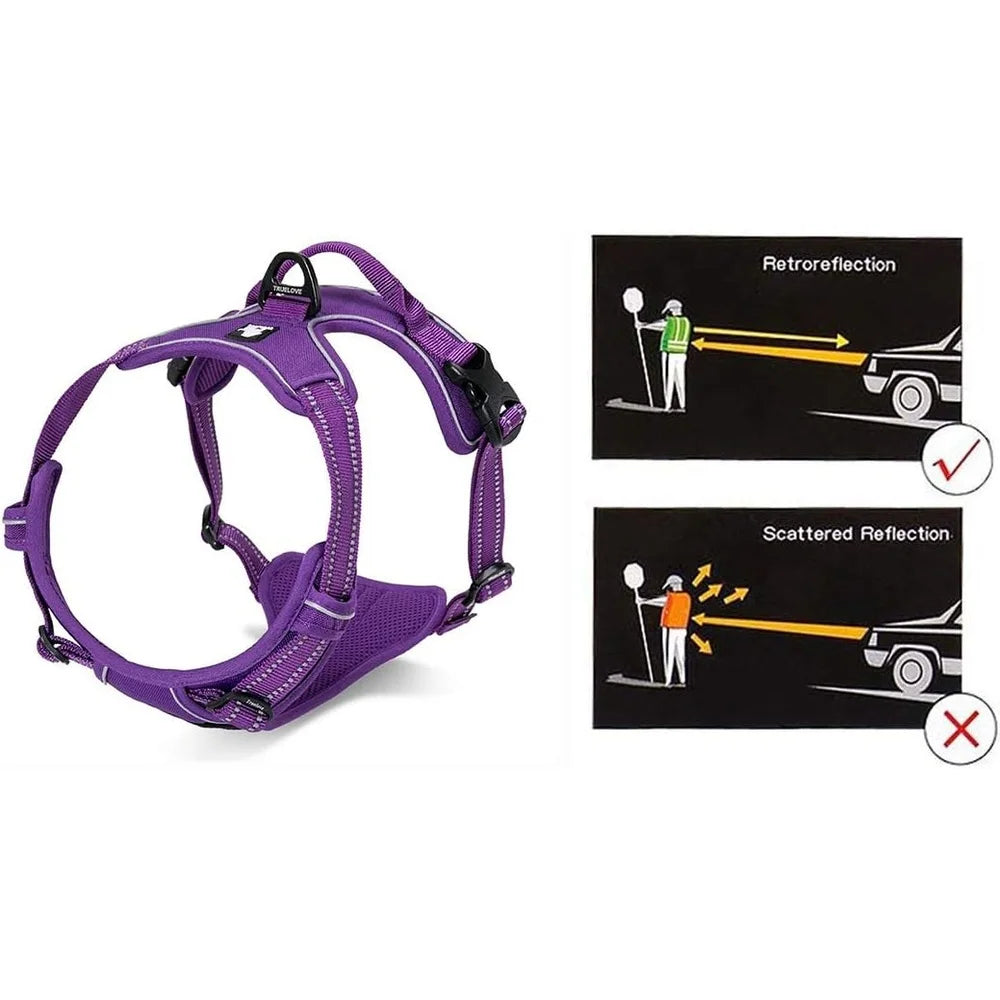 Reflective No Pull Dog Harness Ergonomic Soft Harness