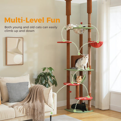 PAWZ Road Multi Level Tall Cat Tree For Indoor Cats