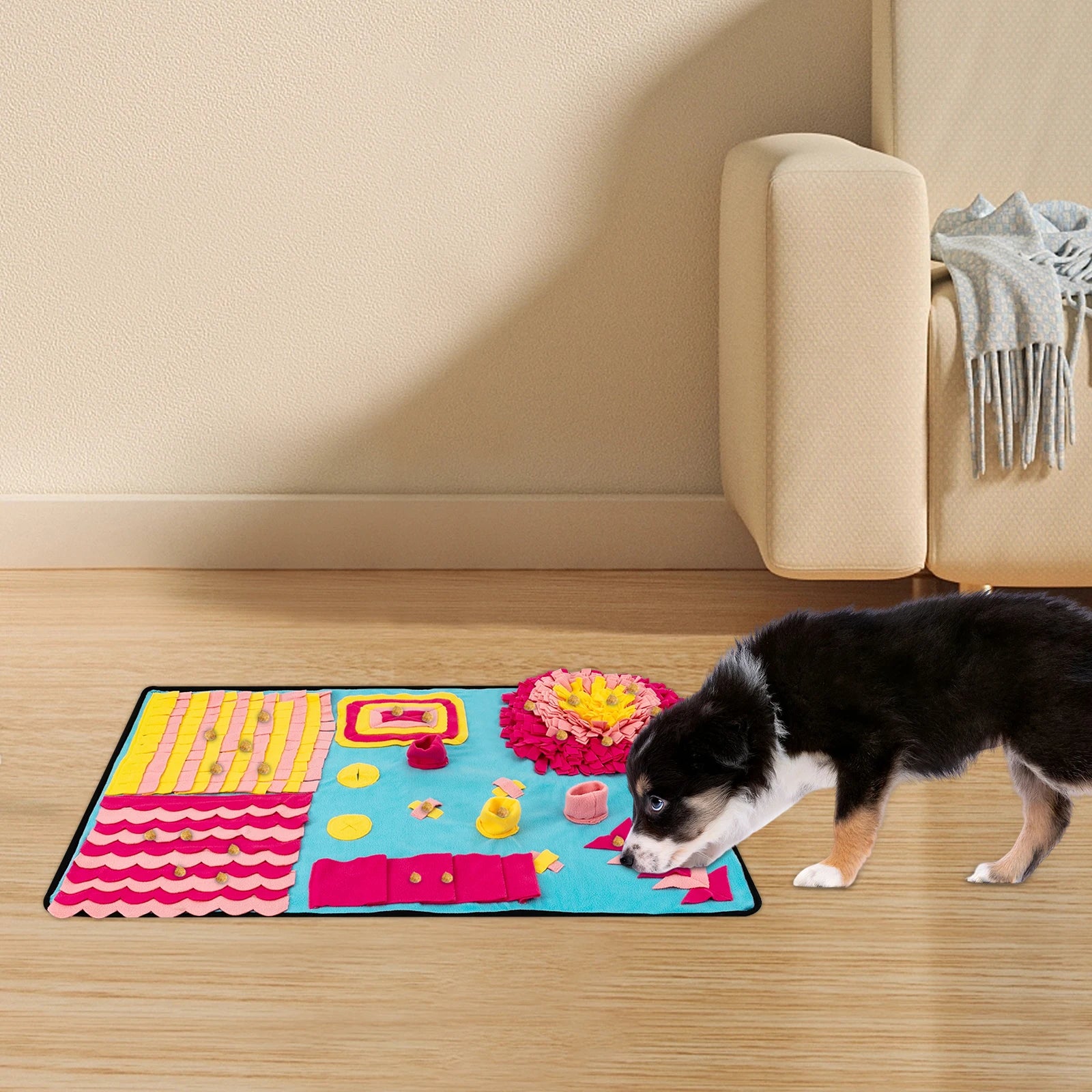 Fleece Sniffing Mat For Pets Interactive Dog Puzzle