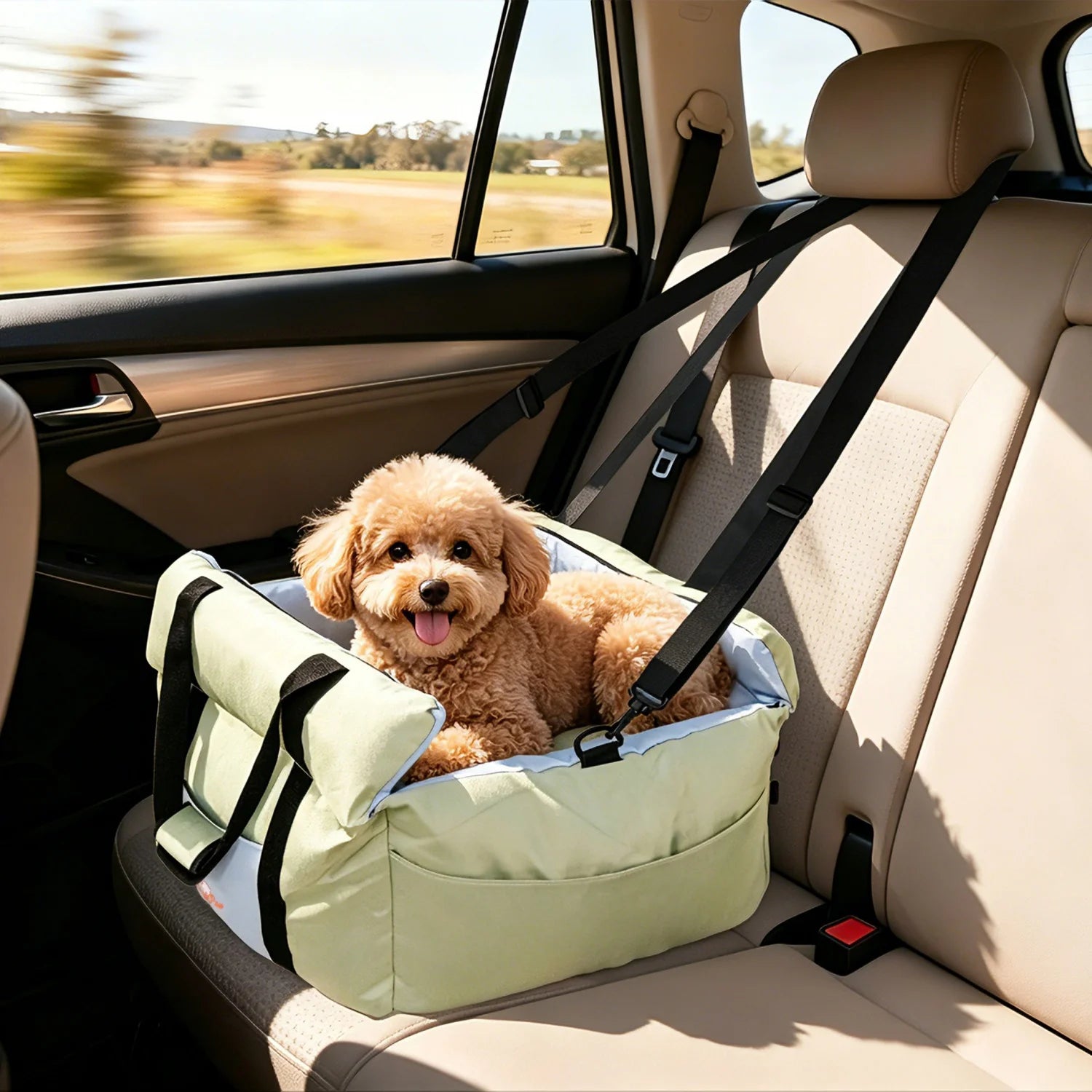 BINGOPAW Dog Car Seat For Small Dogs Washable Booster Seat